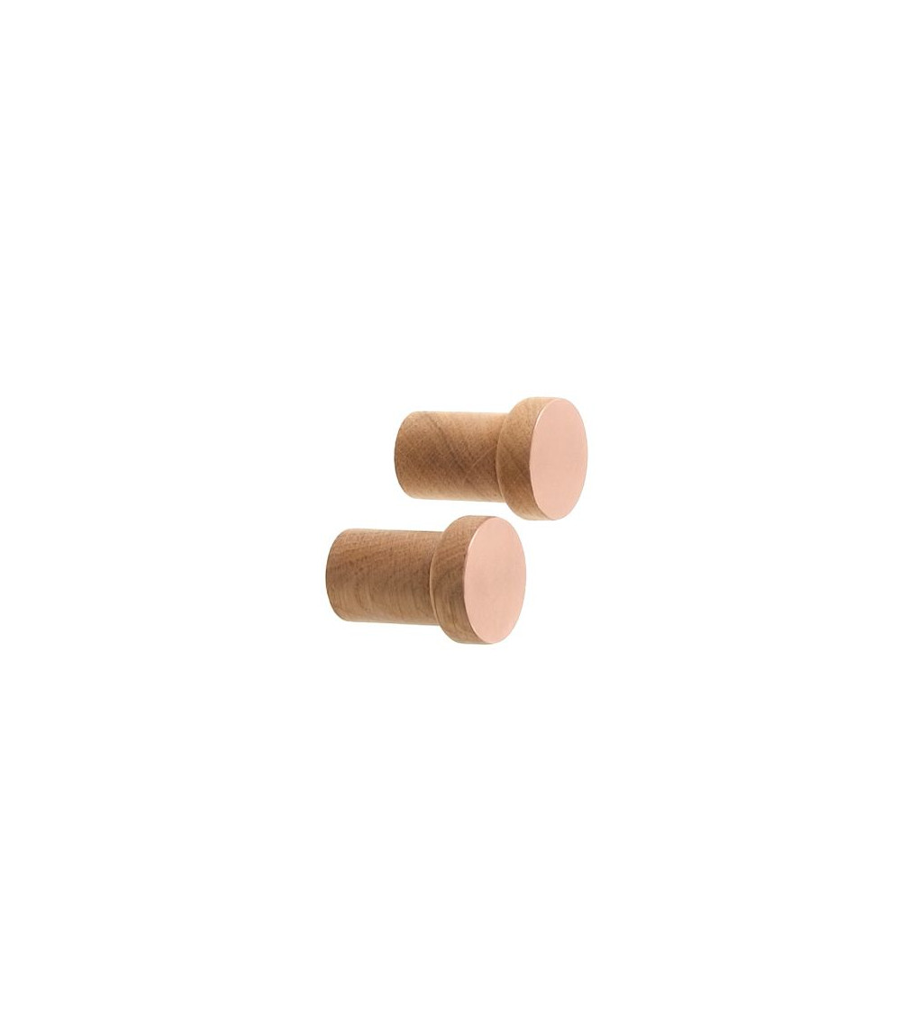Patère en bois et cuivre COPPER xs