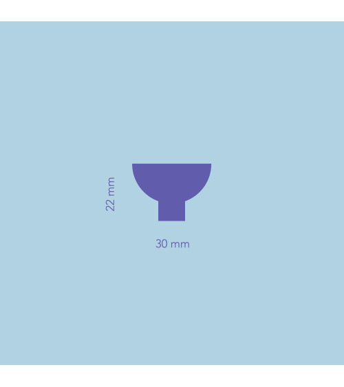 Bouton de meuble or mat LUNA M poignée design