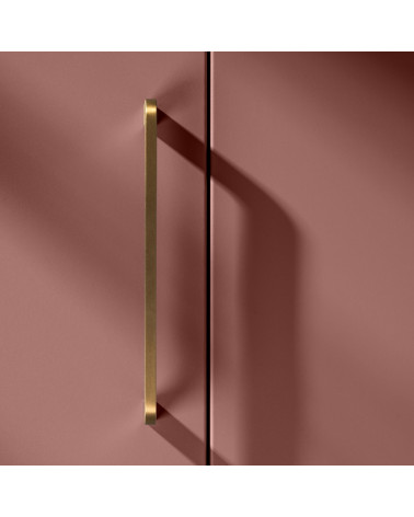 Poignée de meuble en laiton brossé ISA poignée design modèle large montée sur une placard