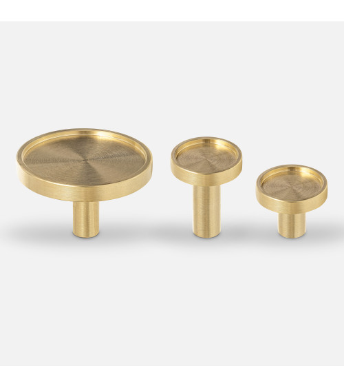 Bouton de meuble en laiton INA poignée design