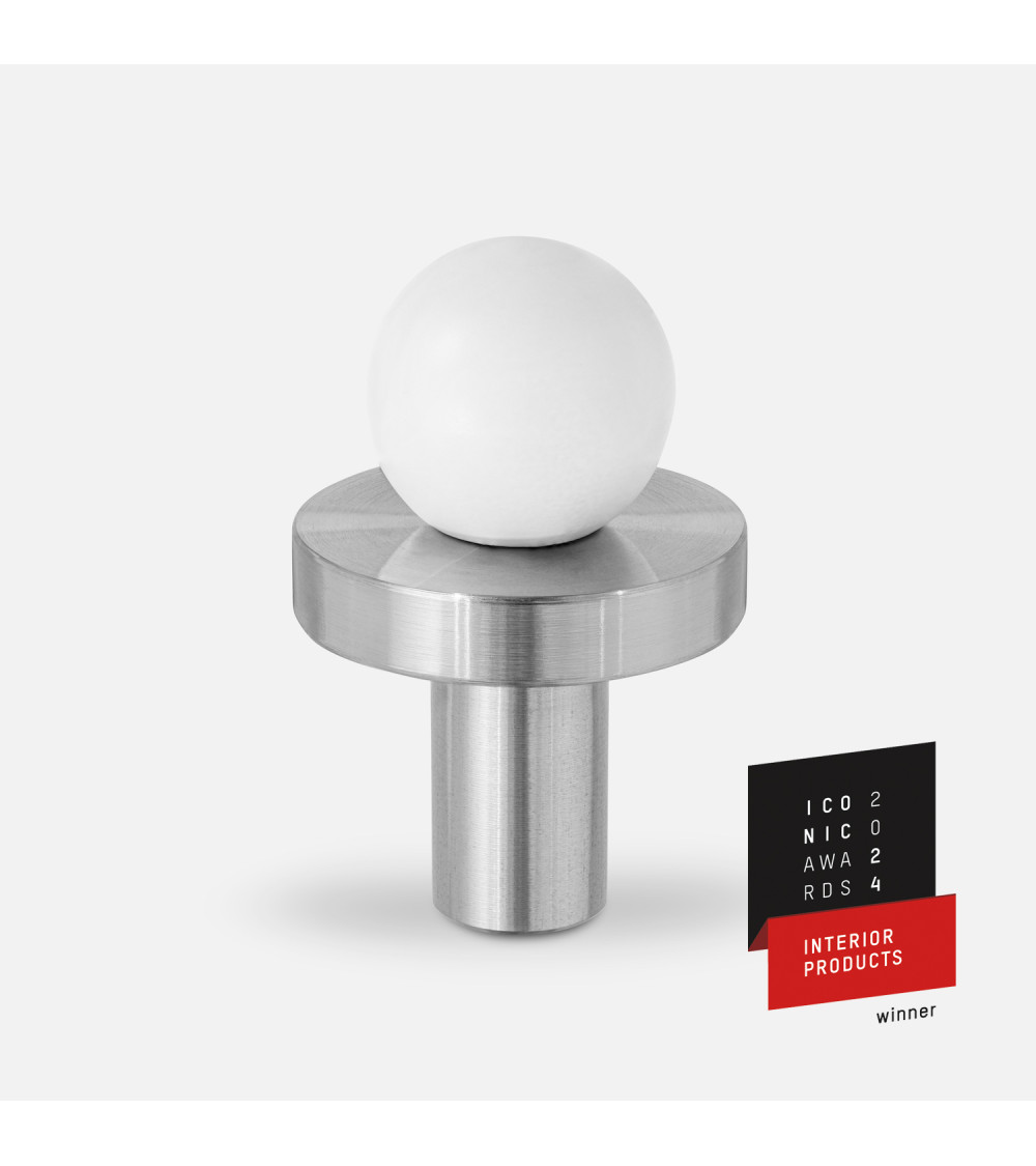 Bouton de meuble en laiton POLA WHITE poignée design