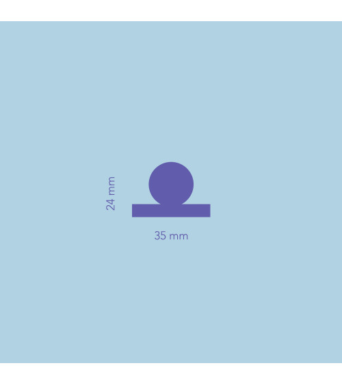 Bouton de meuble or mat/noire MONA poignée design