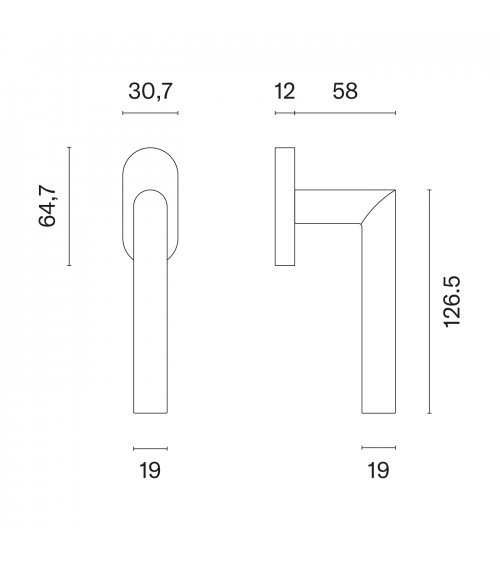 Poignée de fenêtre or poli ARABIS quincaillerie design