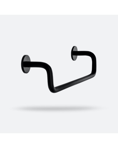 Poignée de meuble noire AVA poignée design taille moyenne vue inclinée