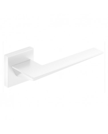 Poignée de porte blanche Blade poignée design vue de haut inclinée