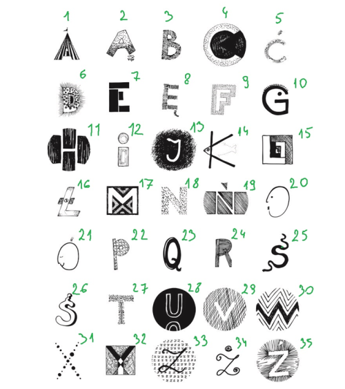 Patère murale Emaillé Alphabet