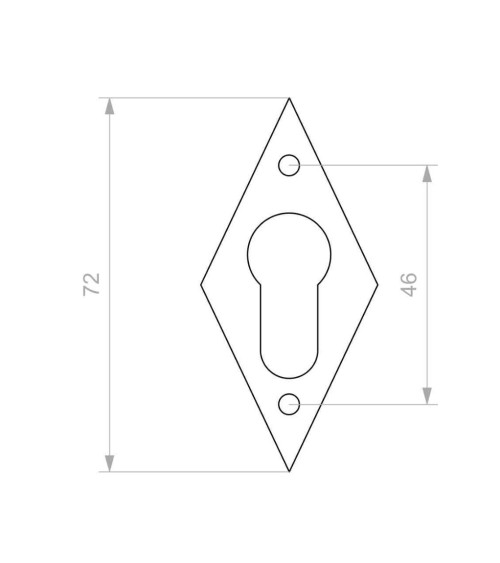 Rosace de porte CDF clé PZ E1100 -  quincaillerie design