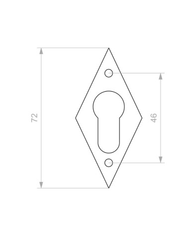 Rosace de porte CDF clé PZ E1100