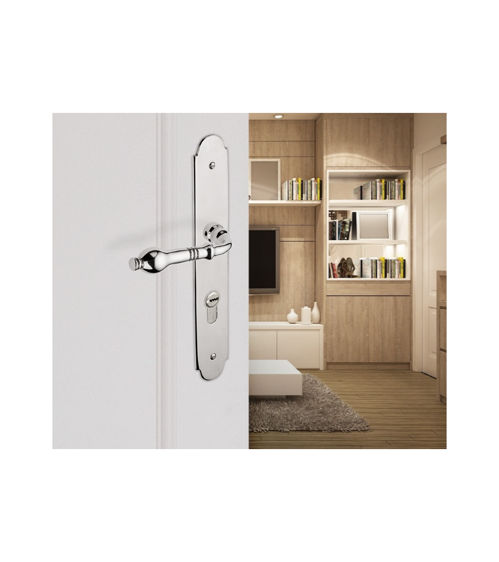 Poignée de porte rétro en laiton Antoinette/P90 - MADE IN FRANCE