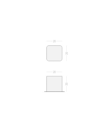 Bouton de meuble en laiton LANA S avec dimensions