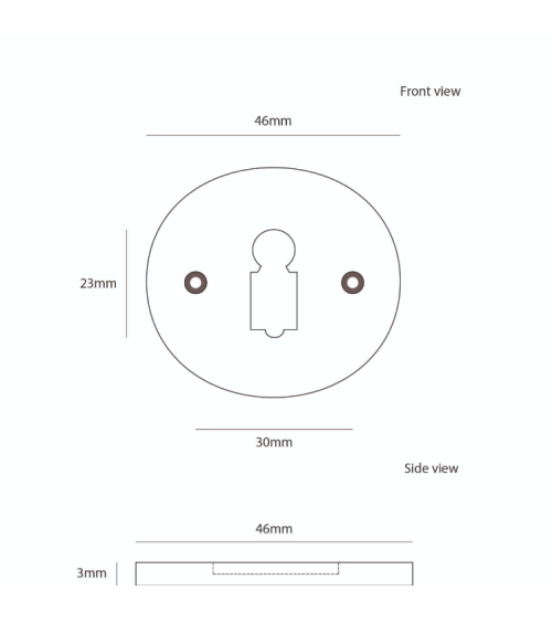 Rosace de porte CDF clé OB-326 -  quincaillerie design