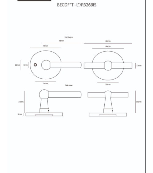Poignée de porte rouille verticale en fer BECDF -  poignée design