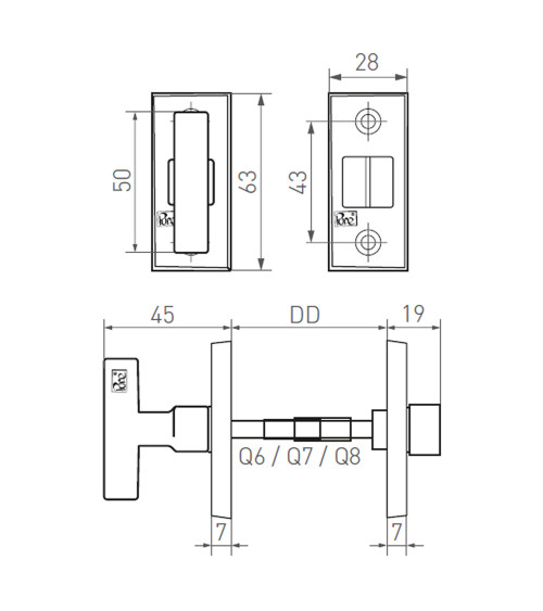 Rosace de porte q WC-PBTC 1
