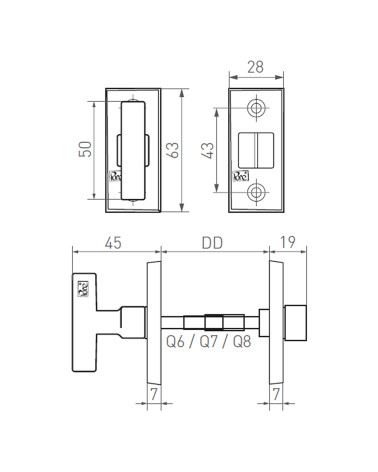 Rosace de porte q WC-PBTC 1