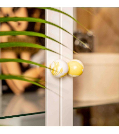 Bouton de meuble en bois de Hêtre Jaune -  poignée design