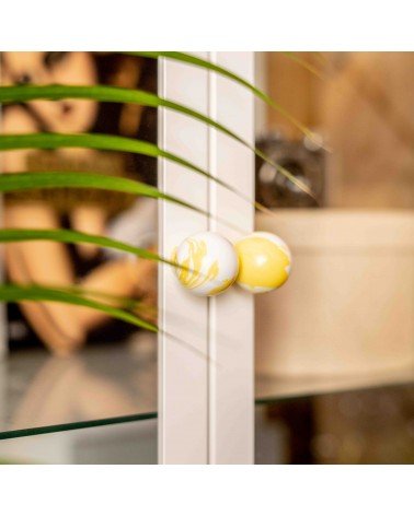 Bouton de meuble en bois de Hêtre Jaune -  poignée design