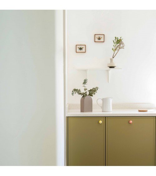 Bouton de meuble en bois de Hêtre Jaune -  poignée design