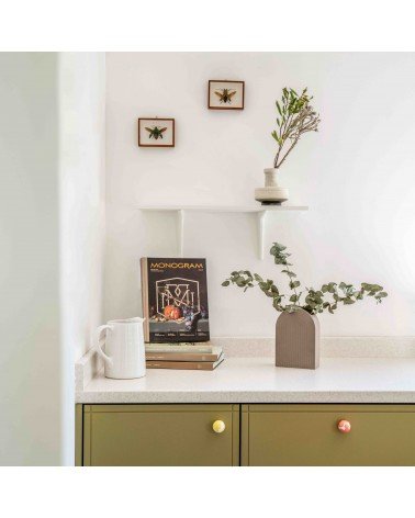 Bouton de meuble en bois de Hêtre Jaune -  poignée design