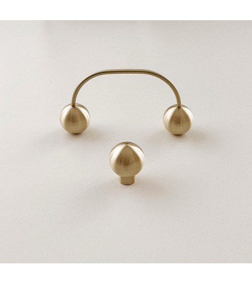 Bouton de meuble en laiton Boule poignée design
