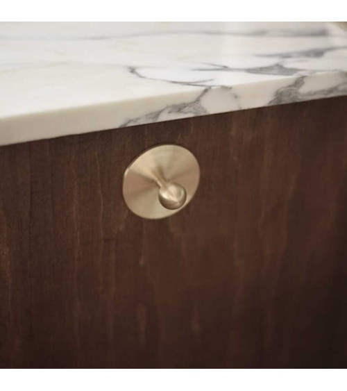 Bouton de meuble en laiton Boule poignée design
