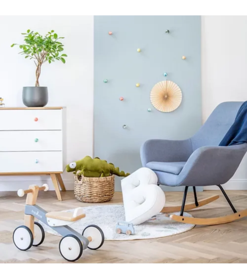 Bouton de meuble en bois de hêtre Lila poignée design