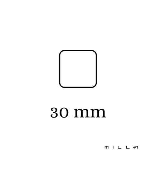 Bouton de meuble en bronze Mini QUADRA poignée design couleur 1 petit modèle