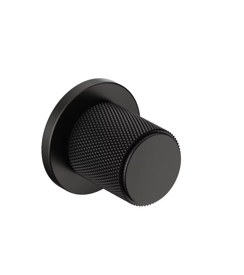 Bouton de porte texturée noire Time poignée design