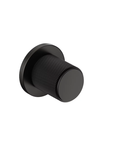 Bouton de porte texturée noire Time poignée design