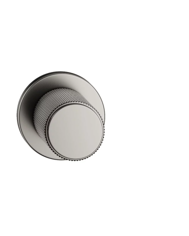 Bouton de porte texturée graphite Time poignée design vue de face