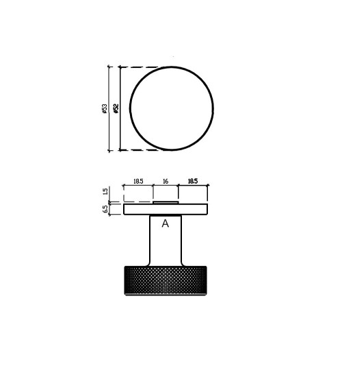 Bouton de porte nickel satiné TUJA poignée design