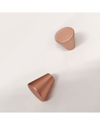 Bouton de meuble cuivre AMBIENT vue de haut inclinée