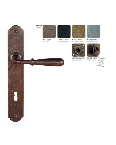 Poignée de porte couleur rouille FON