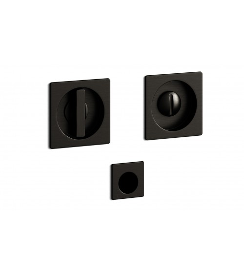 Poignée de porte graphite encastrée avec la serrure, pour porte coulissante, MANDELLI 1108TN/S -  poignée design