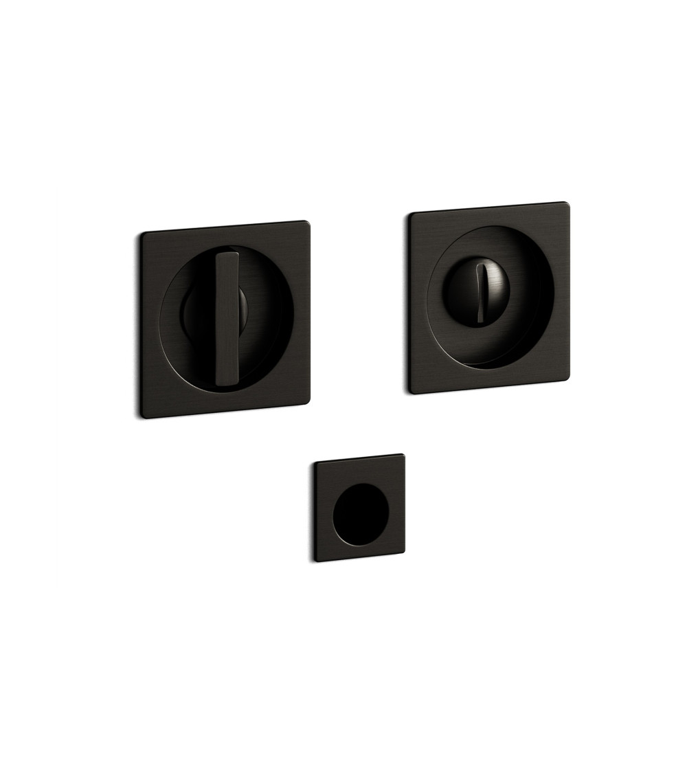 Poignée de porte graphite encastrée avec la serrure, pour porte coulissante, MANDELLI 1108TN/S -  poignée design