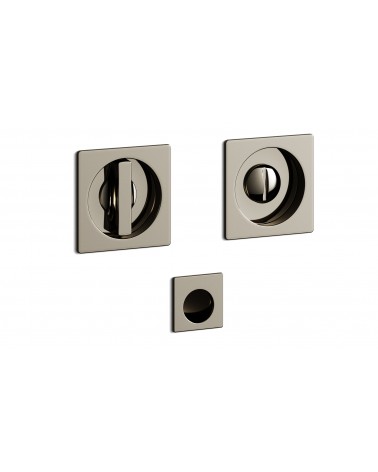 Poignée de porte nickel laqué encastrée avec la serrure, pour porte coulissante, MANDELLI 1108TN/S -  poignée design