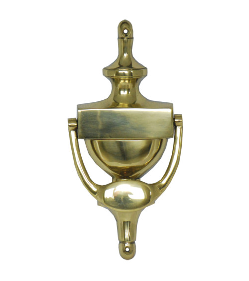 Heurtoir de porte en laiton VICTORIAN de couleur laiton poli verni