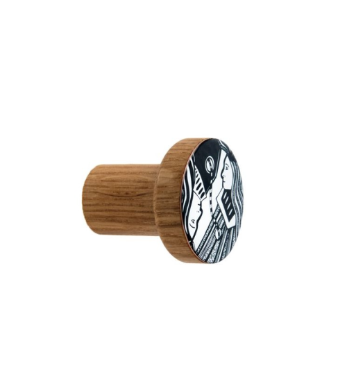 Patère murale en bois Emaillé COSMOS