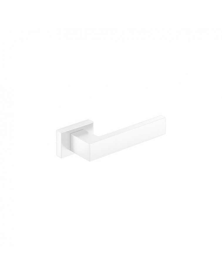 Poignée de porte blanche Focus poignée design vue de haut inclinée