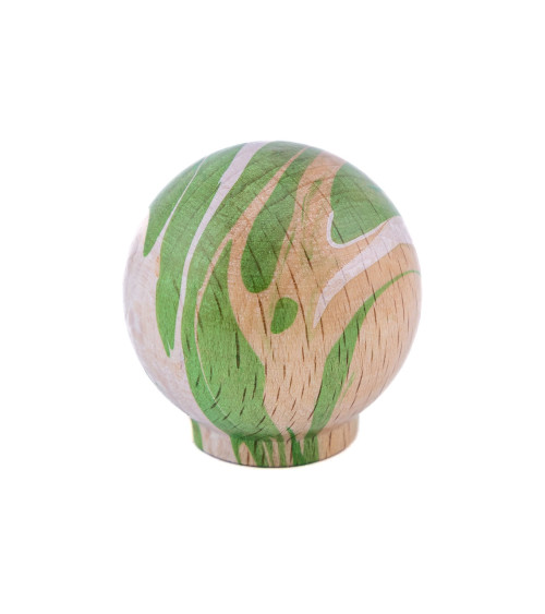 Bouton de meuble en bois de hêtre Vert Ebru