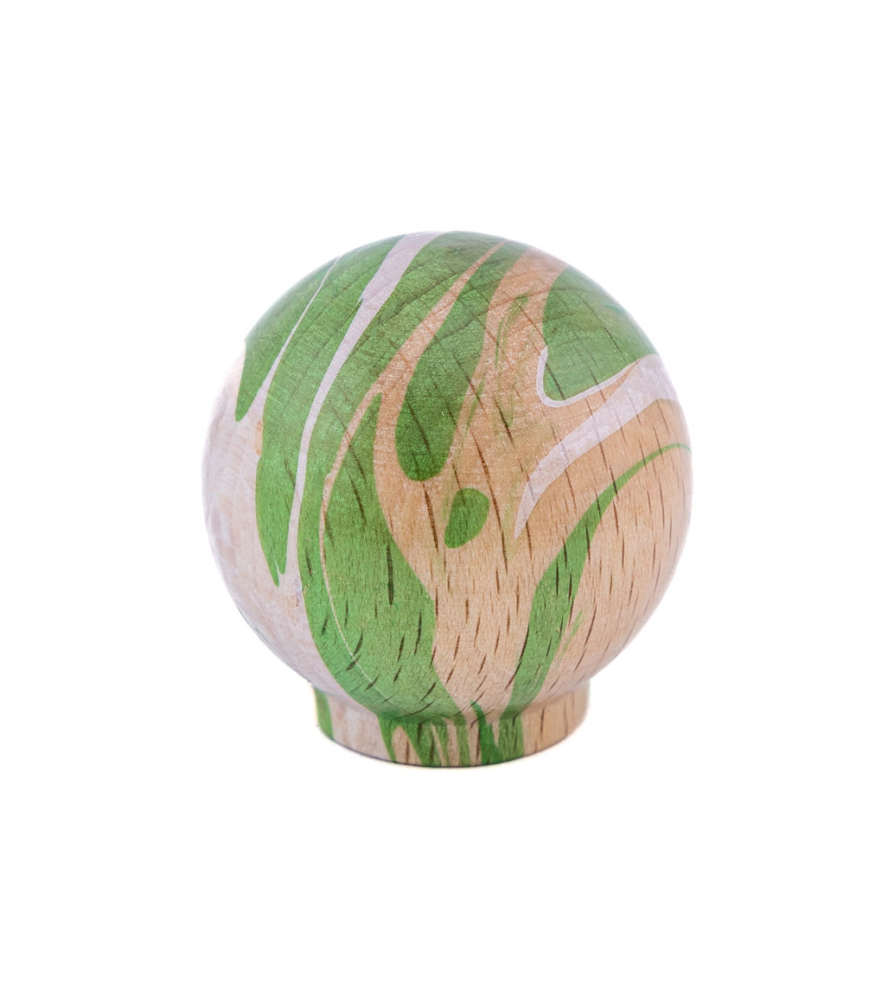 Bouton de meuble en bois de hêtre Vert Ebru