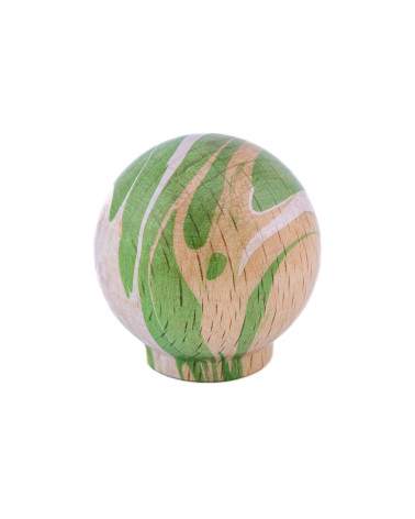 Bouton de meuble en bois de hêtre Vert Ebru