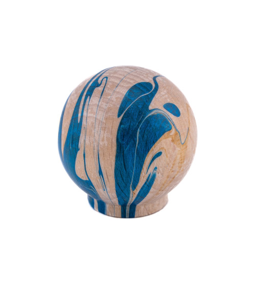 Bouton de meuble en bois de hêtre Azur Chino Ebru