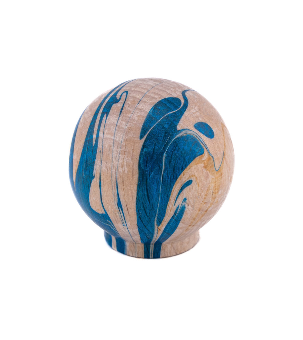 Bouton de meuble en bois de hêtre Azur Chino Ebru