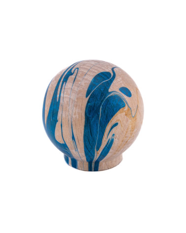 Bouton de meuble en bois de hêtre Azur Chino Ebru