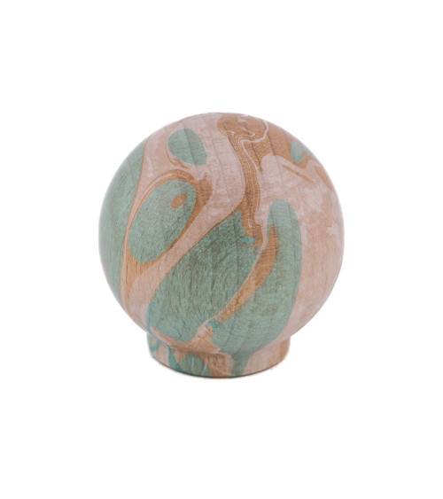 Bouton de meuble en bois de hêtre Aqua Ebru