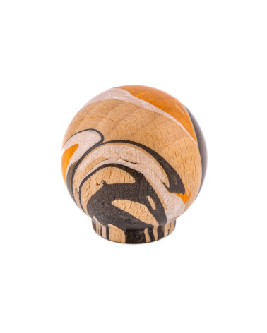 Bouton de meuble en bois de hêtre Orange Expresso Ebru