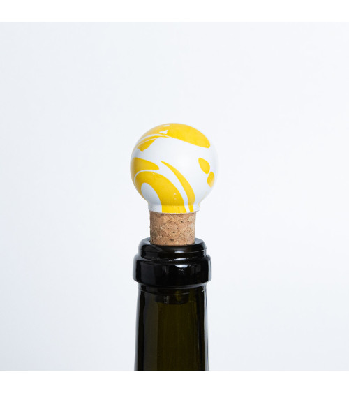Bouton de meuble en bois de hêtre jaune poignée design