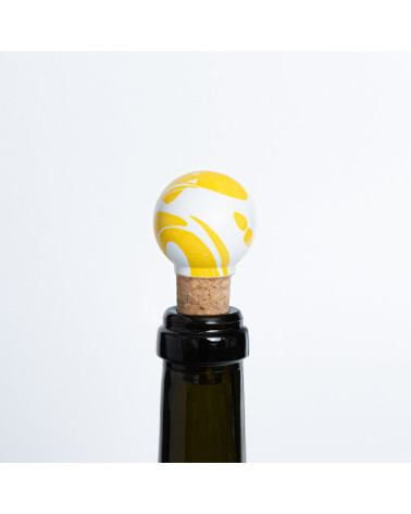 Bouton de meuble en bois de hêtre jaune Ebru
