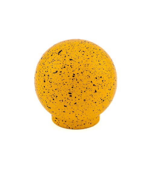 Bouton de meuble en bois de hêtre jaune et noir Mélange
