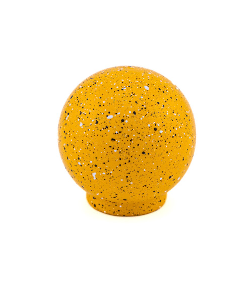 Bouton de meuble en bois de hêtre jaune noir et blanc Mélange